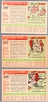 1955 Topps Baseball- Hi#'s- 3 Diff