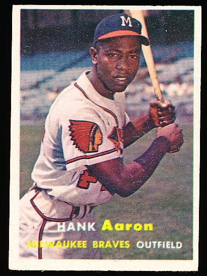 1957 Topps Bb- #20 Hank Aaron, Braves