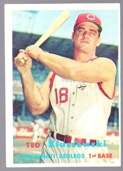 1957 Topps Bb- #165 Ted Kluszewski, Reds