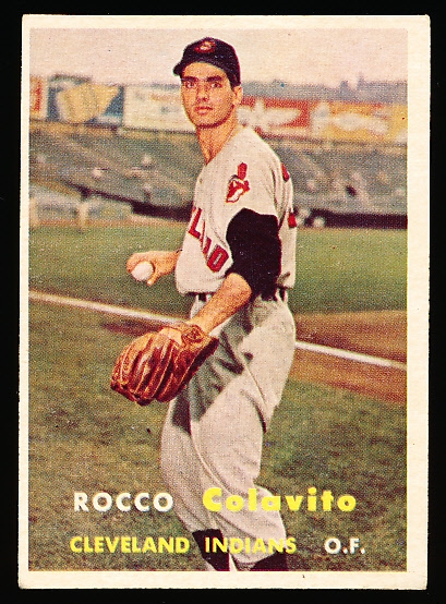 1957 Topps Bb- #212 Rocky Colavito, Indians RC