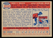 1957 Topps Bb- #212 Rocky Colavito, Indians RC