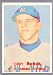 1957 Topps Bb- #312 Tony Kubek RC- Semi Hi#