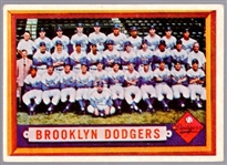 1957 Topps Bb- #324 Brooklyn Dodgers Team- Semi Hi#