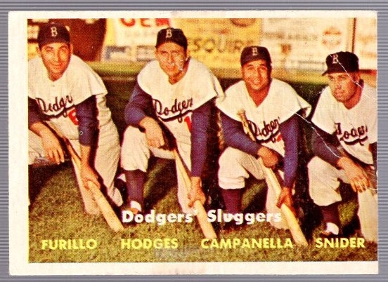 1957 Topps Bb- #400 Dodgers Sluggers