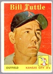 1958 Topps Baseball- #21 Bill Tuttle, KC A's- Yellow Letter Variation