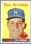 1958 Topps Baseball- #25 Don Drysdale, Dodgers