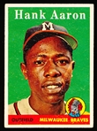 1958 Topps Baseball- #30 Hank Aaron, Braves- White letter variation