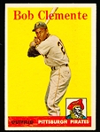 1958 Topps Baseball- #52 Roberto Clemente, Pirates