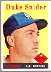 1958 Topps Baseball- #88 Duke Snider, Dodgers