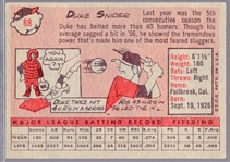 1958 Topps Baseball- #88 Duke Snider, Dodgers