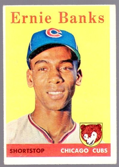 1958 Topps Baseball- #310 Ernie Banks, Cubs