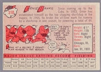 1958 Topps Baseball- #310 Ernie Banks, Cubs