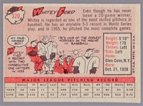 1958 Topps Baseball- #320 Whitey Ford, Yankees