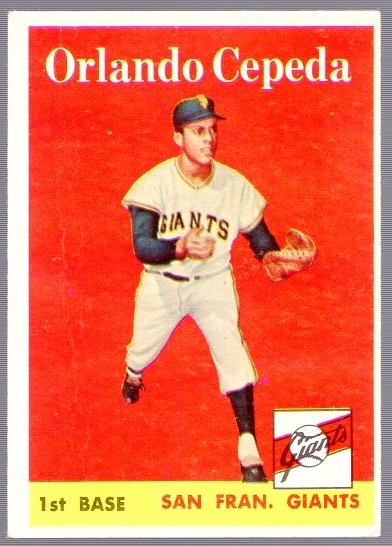 1958 Topps Baseball- #343 Orlando Cepeda RC