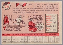 1958 Topps Baseball- #370 Yogi Berra, Yankees