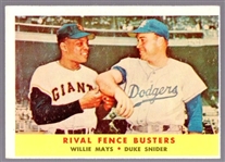 1958 Topps Baseball- #436 Mays/Snider