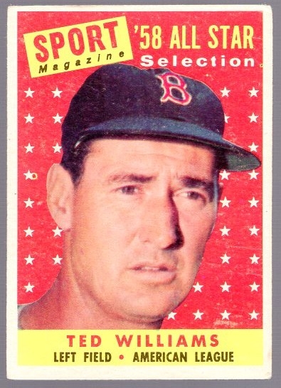 1958 Topps Baseball- #485 Ted Williams All Star