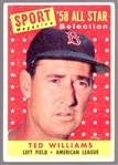 1958 Topps Baseball- #485 Ted Williams All Star