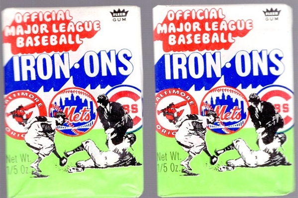 1968/70 Fleer MLB Iron-Ons- 2 Unopened Packs