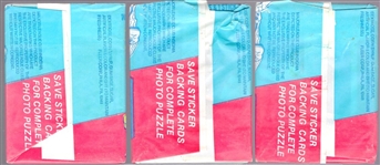 1979 Fleer Bsbl. Stickers- 3 Unopened Packs