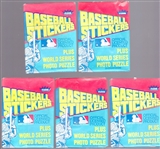1979 Fleer Bsbl. Stickers- 5 Unopened Packs