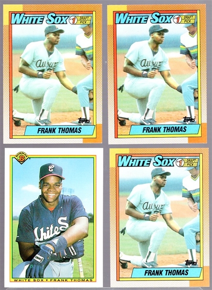 1990 Frank Thomas Bsbl.- 4 Asst. Rookie Cards