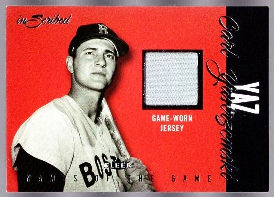 2004 Fleer InScribed Bsbl. “Names of the Game Material Silver" #NGJ-CY Carl Yastrzemski, Red Sox