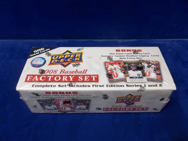 2008 Upper Deck Bsbl.- 1 Unopened Factory Sealed Set of 506 Cards