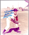 Autographed Bob Feller Cleveland Indians MLB Color 8 x 10 Photo