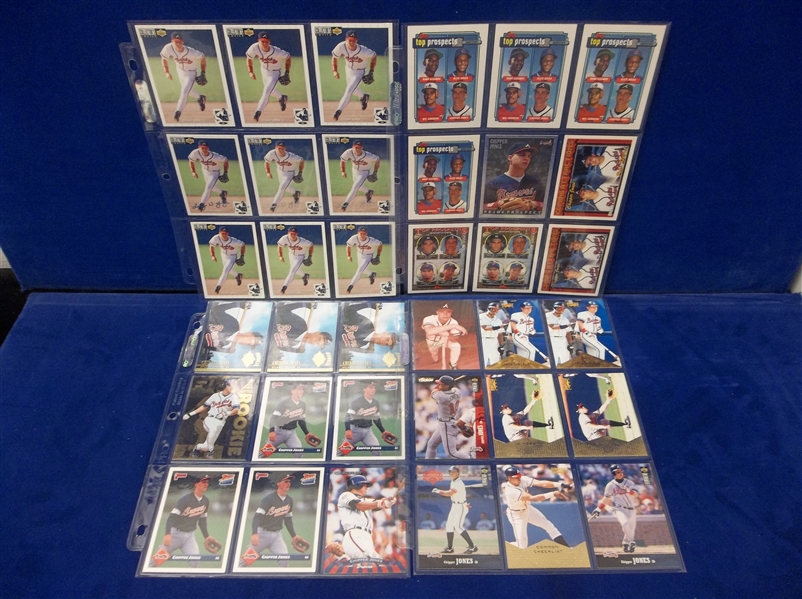 Chipper Jones Bsbl.- 83 Asst. Cards in Pages