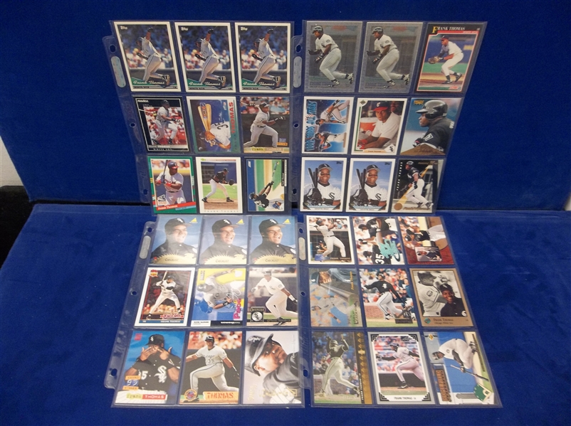Frank Thomas Bsbl.- Approx. 180 Asst. Cards in Pages
