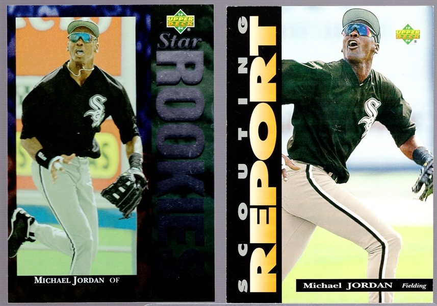 Clean-Up Lot of 3 Diff. Oversize Michael Jordan Bsbl. Cards