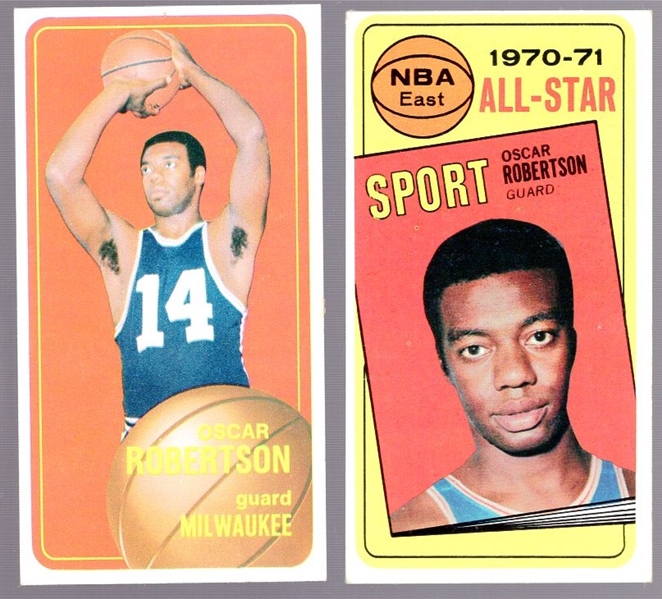 1970-71 Topps Bskbl.- 2 Diff. Oscar Robertson