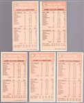 1970-71 Topps Bskbl.- 5 Diff. Championship Series Cards