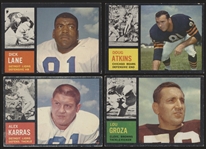 1962 Topps Ftbl.- 4 Diff. Cards