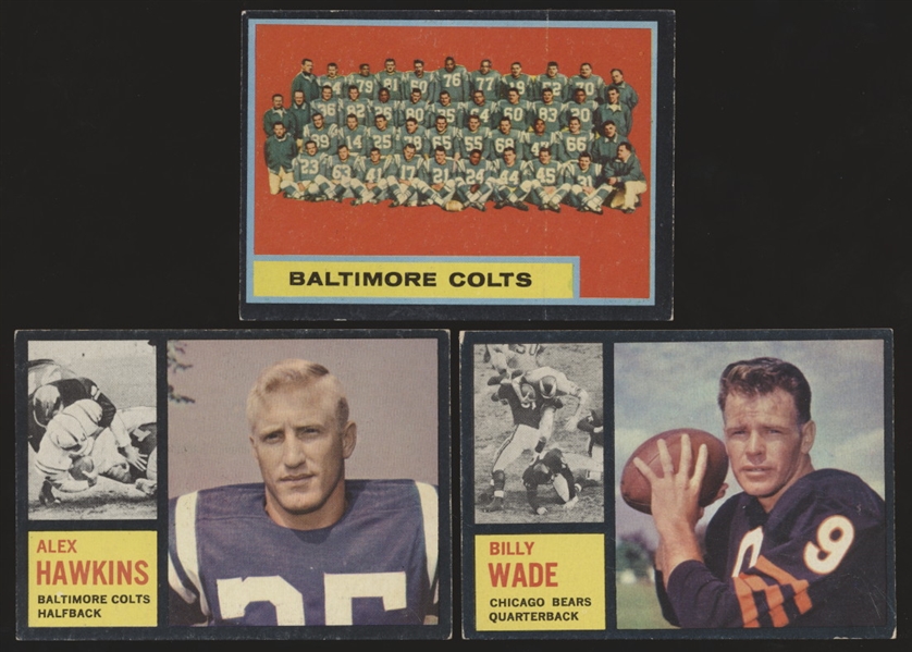 1962 Topps Ftbl.- 20 Diff. Cards