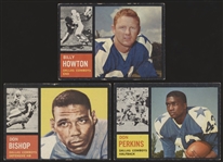 1962 Topps Ftbl.- 10 Diff. Dallas Cowboys