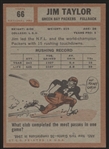 1962 Topps Ftbl. #66 Jim Taylor SP, Packers