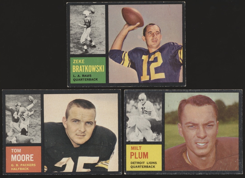 1962 Topps Ftbl.- 20 Diff. Cards