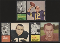 1962 Topps Ftbl.- 20 Diff. Cards