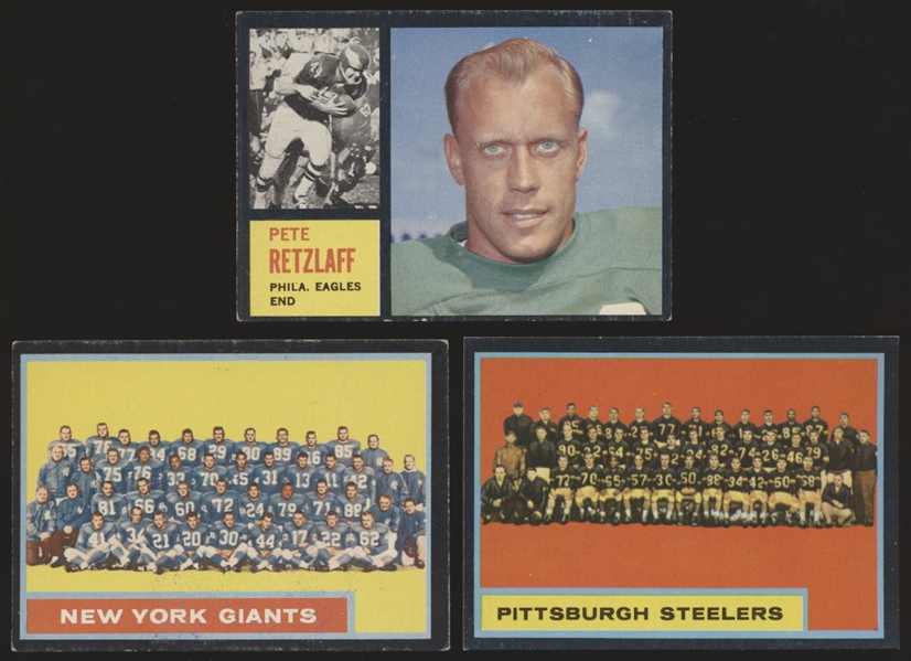 1962 Topps Ftbl.- 10 Diff. Cards