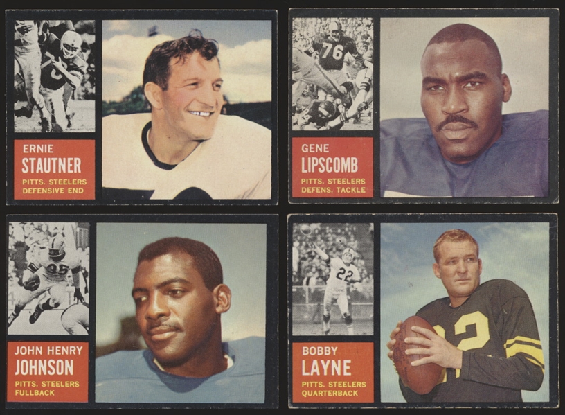 1962 Topps Ftbl.- 4 Diff. Cards