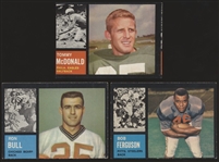 1962 Topps Ftbl.- 30 Diff. Cards
