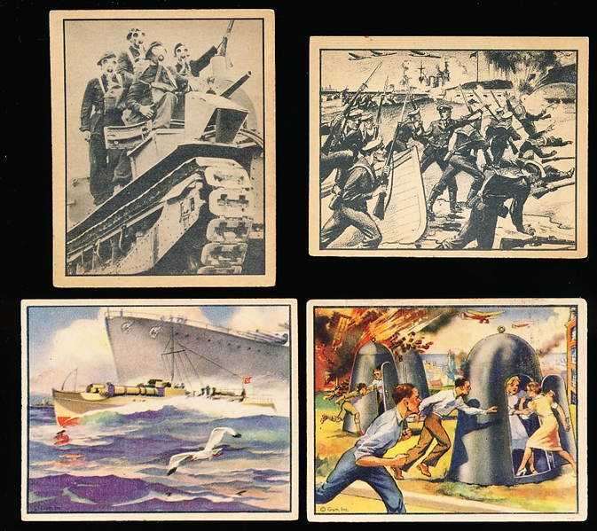 1939 Gum Inc. “War News Pictures" (R165)- 4 Diff.
