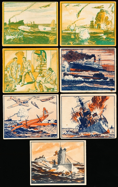 1939 Gum Inc. “War News Pictures" (R165)- 7 Diff.