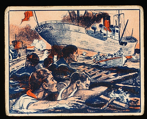 1940 Gum Inc. “War News Pictures F-L-A-S-H" (R165)- #122 U-Boat Shells Mercy Ship- Tough series!