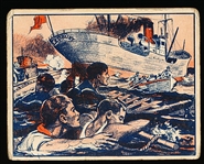 1940 Gum Inc. “War News Pictures F-L-A-S-H (R165)- #122 U-Boat Shells Mercy Ship- Tough series!