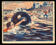 1940 Gum Inc. “War News Pictures F-L-A-S-H (R165)- #123 Swimmer Captures Mine- Tough series!