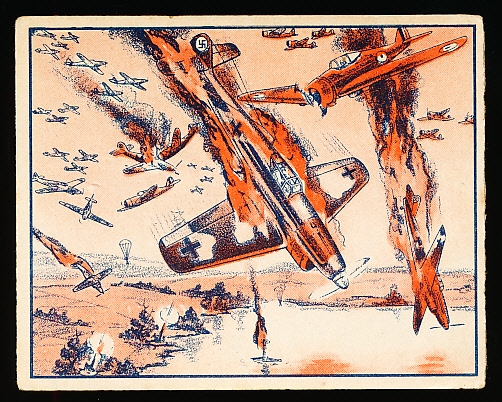 1940 Gum Inc. “War News Pictures F-L-A-S-H" (R165)- #124 French Win Big Air Fight- Tough Series!