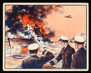 1940 Gum Inc. “War News Pictures F-L-A-S-H (R165)- #136 Graf Spee Goes to Doom- Tough Series!